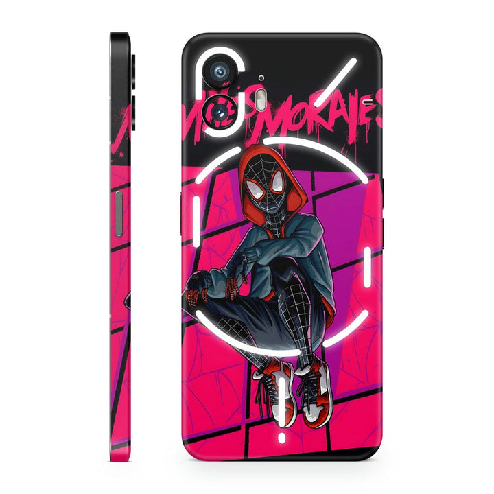 Mobile Skin Wrap - Miles Morales Pink Shaded