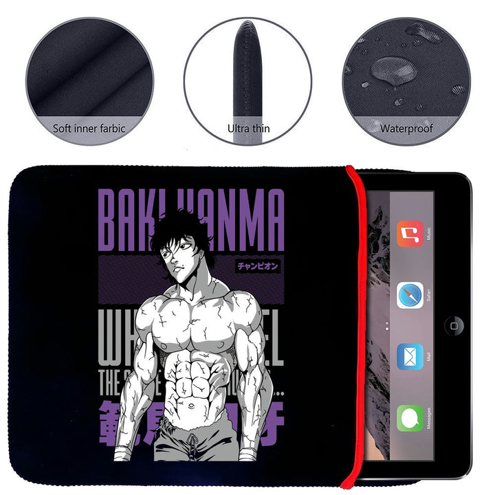 Printed Neoprene Reversible Laptop & Tablet Sleeve - Anime Legendary DS89