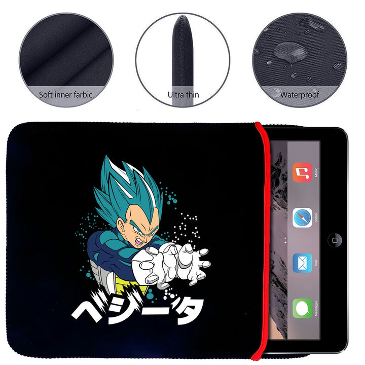 Printed Neoprene Reversible Laptop & Tablet Sleeve - Anime Dragon Ball DS12