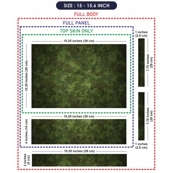 Laptop Skin - Camouflage Green Pattern