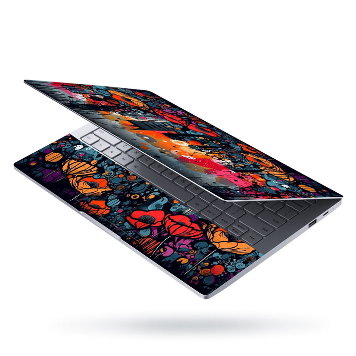 Laptop Skin - Colorful Painting Cityscape