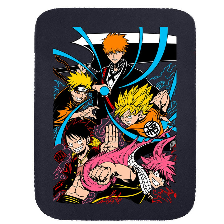 Printed Neoprene Reversible Laptop & Tablet Sleeve - Super Heroes Five Legend