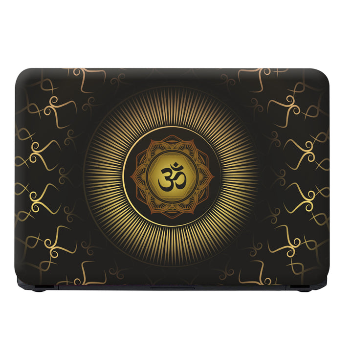 Laptop Skin - Om Golden Spirals