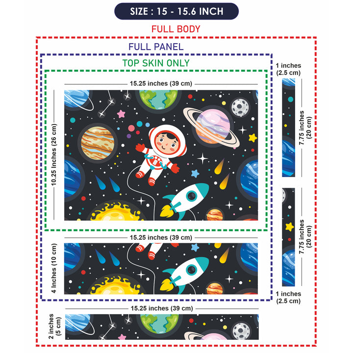 Laptop Skin - Child Astronaut With Space Symbols