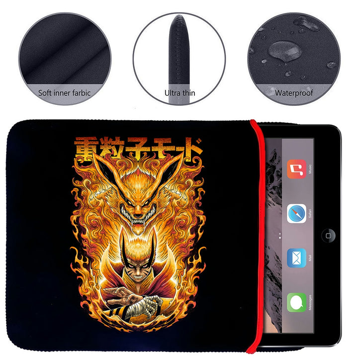 Printed Neoprene Reversible Laptop & Tablet Sleeve - Anime Legendary DS39