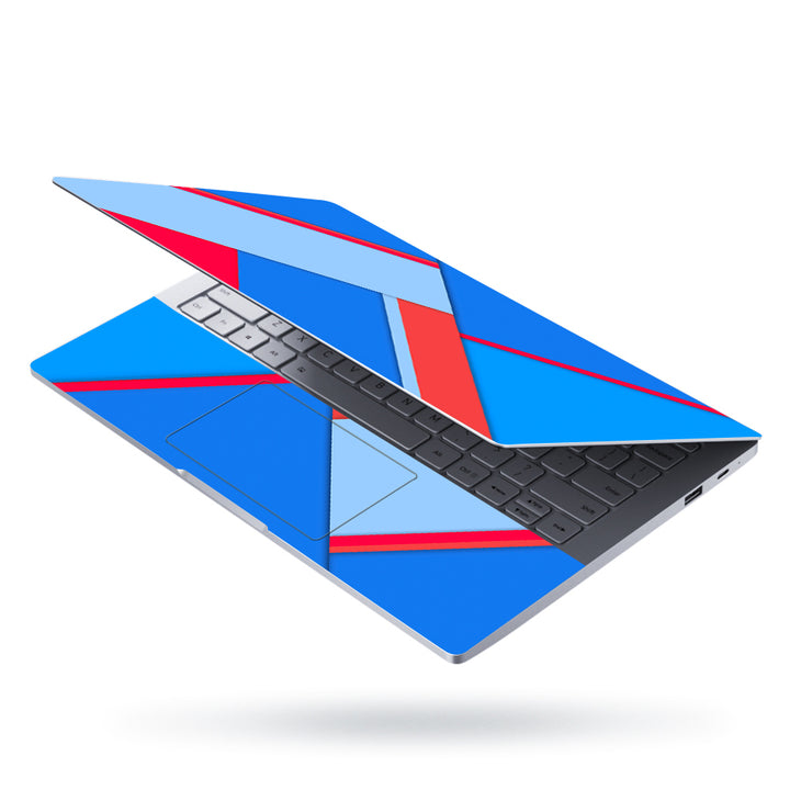 Laptop Skin - Red Blue Lines