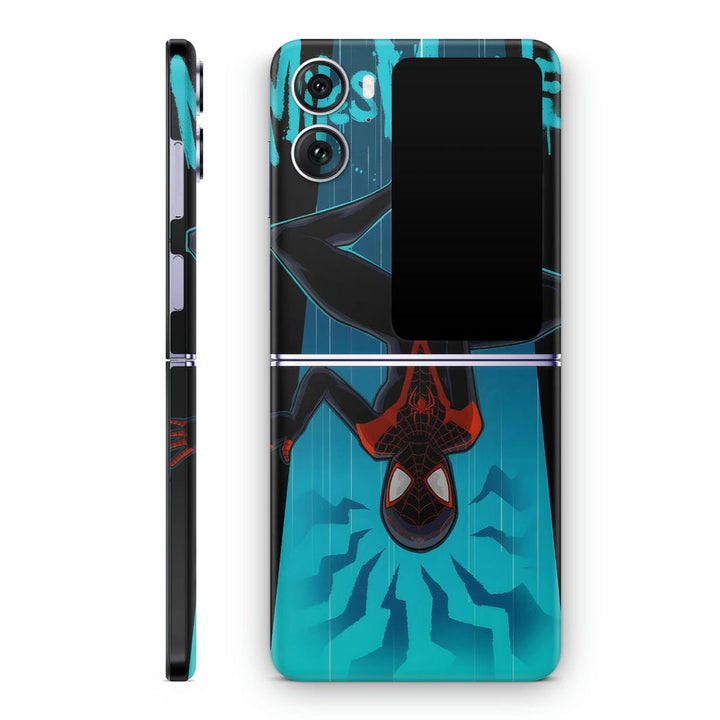 Mobile Skin Wrap - Miles Morales Blue Black Shaded