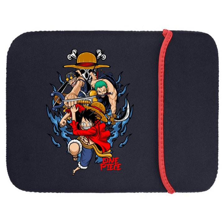 Printed Neoprene Reversible Laptop & Tablet Sleeve - Anime Action DS19