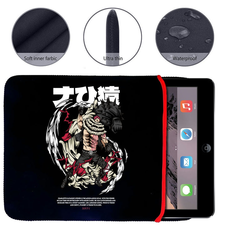 Printed Neoprene Reversible Laptop & Tablet Sleeve - One Piece Katakuri DS1