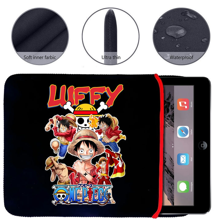 Printed Neoprene Reversible Laptop & Tablet Sleeve - One Piece Luffy DS2