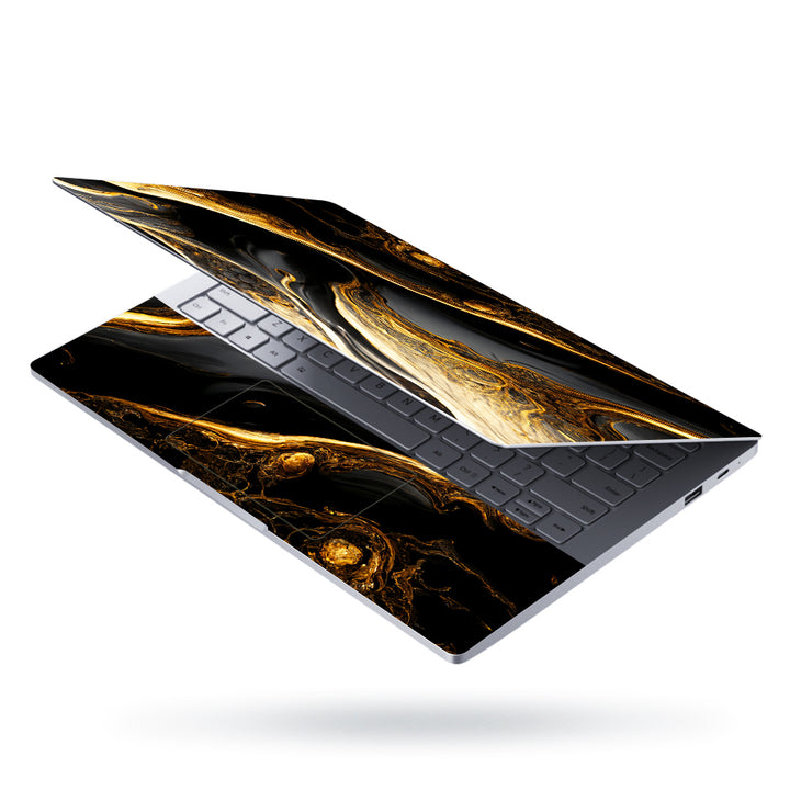 Laptop Skin - Golden Black Lava Design