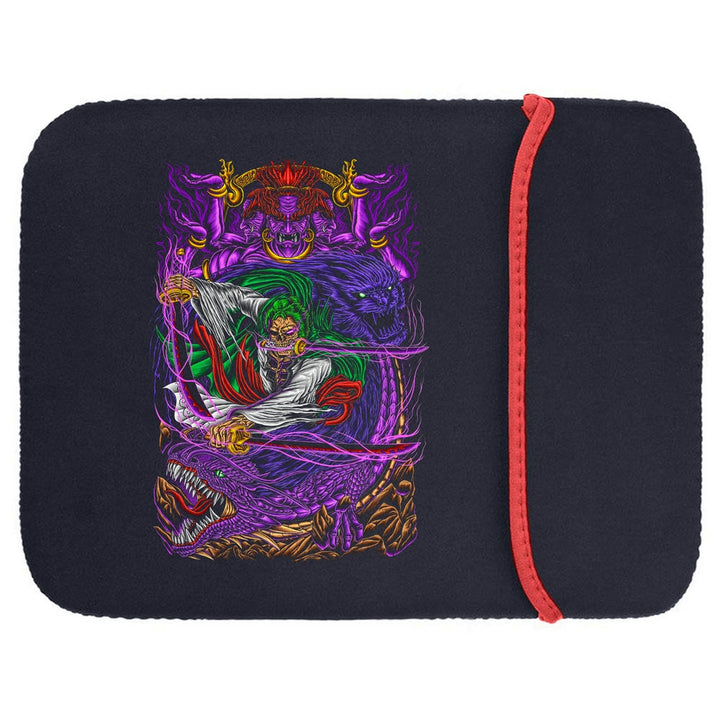 Printed Neoprene Reversible Laptop & Tablet Sleeve - Anime Legendary DS19