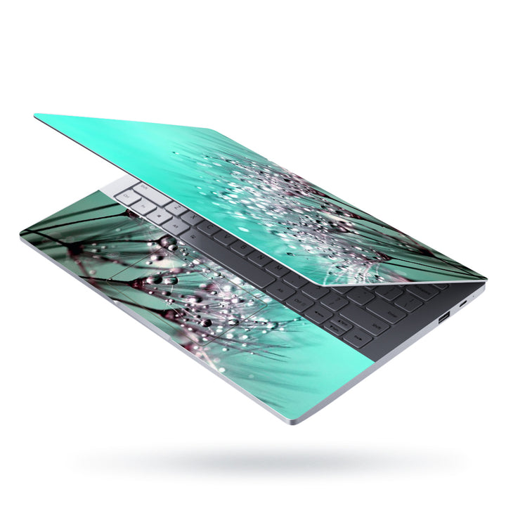 Laptop Skin - Water Drops Green