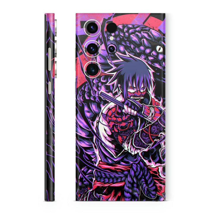 Mobile Skin Wrap - Anime Sasuke Uchicha Red Blue