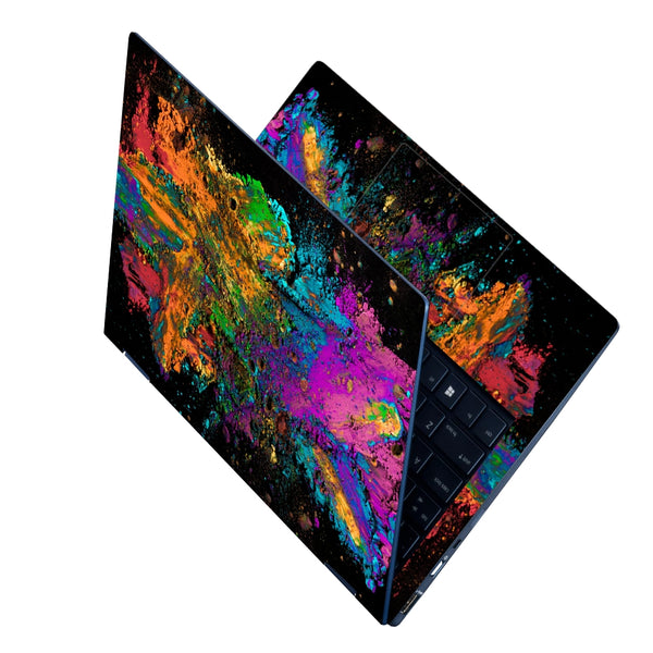 Laptop Skin - Explosion Colored Powder Black Surface