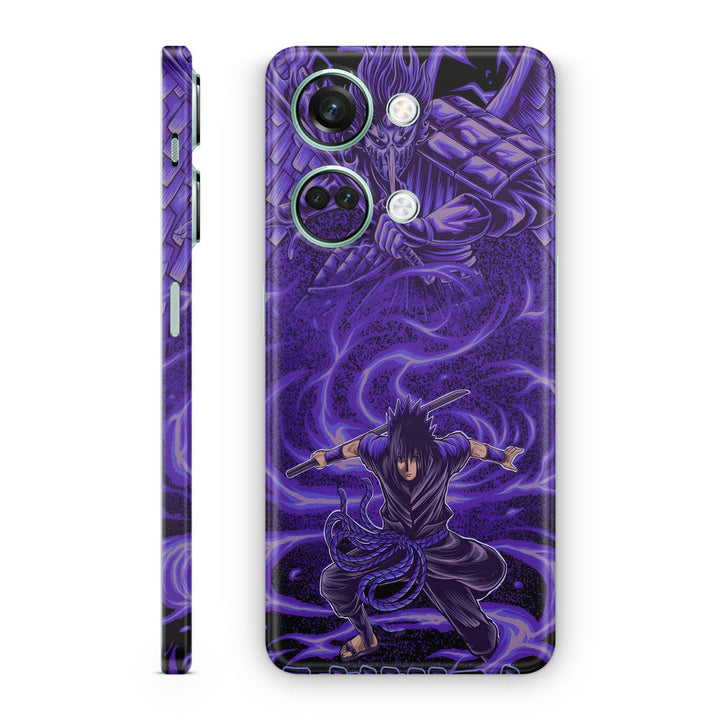 Mobile Skin Wrap - Anime Sasuke Uchiha Blue Design