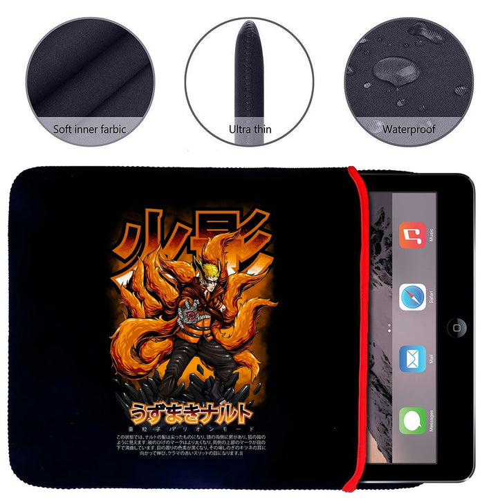 Printed Neoprene Reversible Laptop & Tablet Sleeve - Anime Legendary DS64