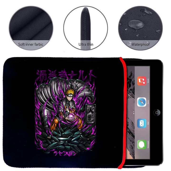 Printed Neoprene Reversible Laptop & Tablet Sleeve - Anime Legendary DS61