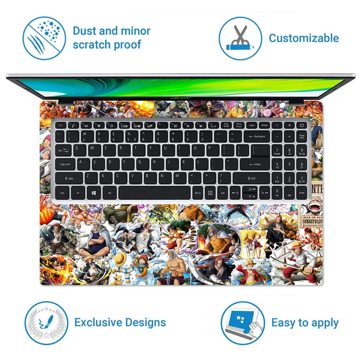 Laptop Skin - Anime One Piece Sticker Bomb DS4