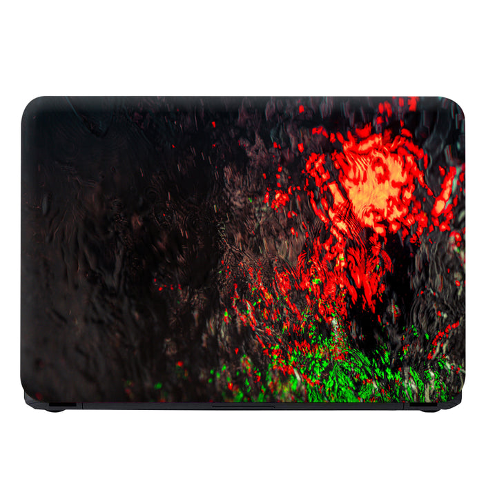 Laptop Skin - Red and Green Abstract Painting