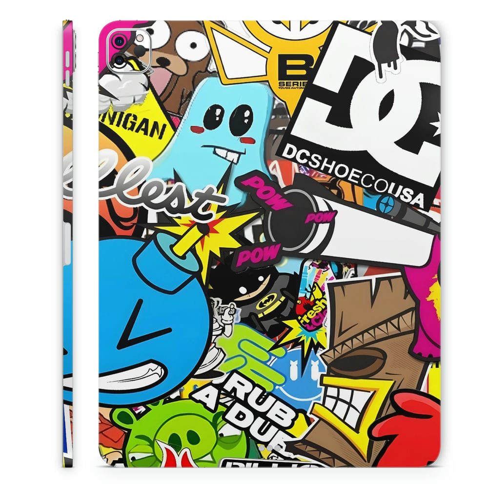 DC Sticker Bomb Tablet Skin Wrap - Elevate Your Tablet's Look – SkinsLegend