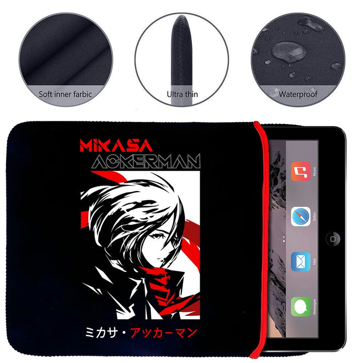 Printed Neoprene Reversible Laptop & Tablet Sleeve - Anime Attack on Titan DS24