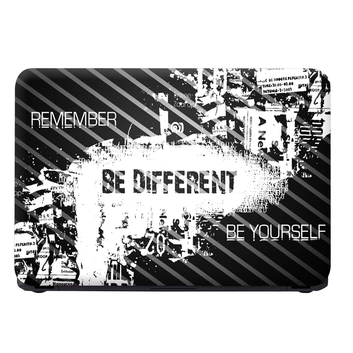 Laptop Skin - Be Different Black