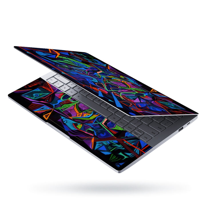 Laptop Skin - Blacklight and Uvreactive Painting