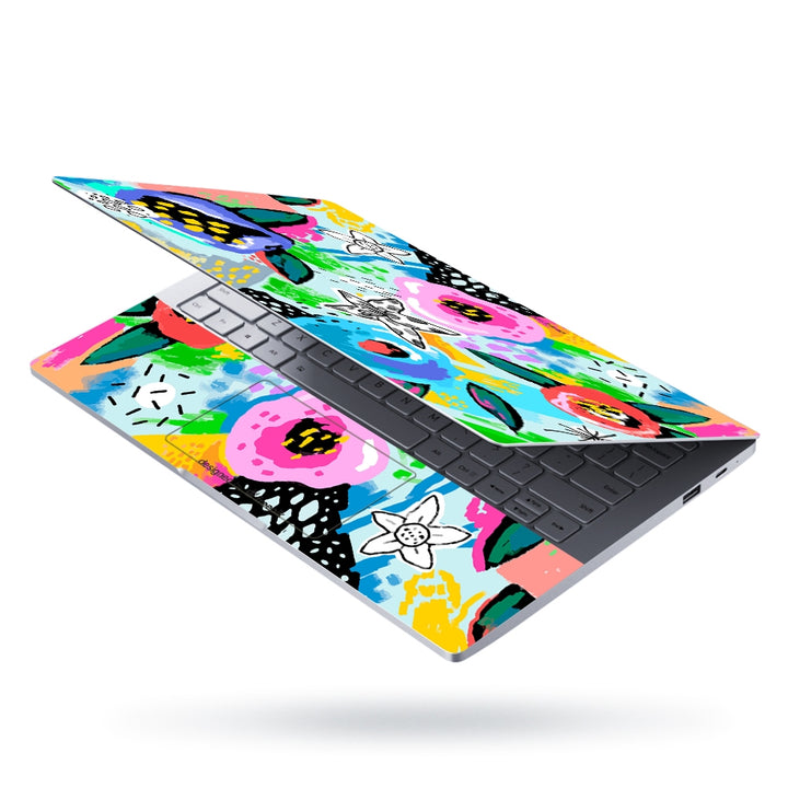 Laptop Skin - Colourful Mural Floral Vector