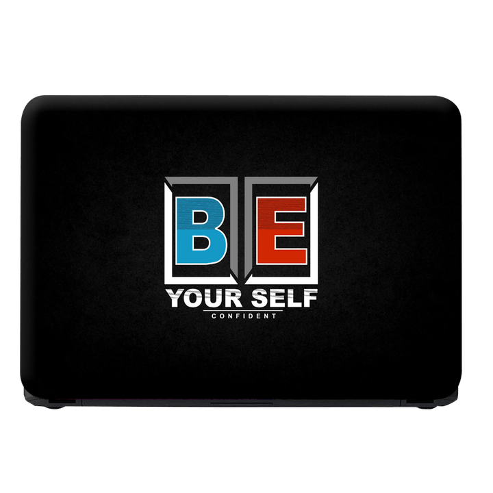 Laptop Skin - Be Yourself Blocks on Black