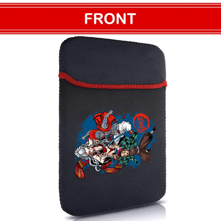 Printed Neoprene Reversible Laptop & Tablet Sleeve - Anime Action DS20