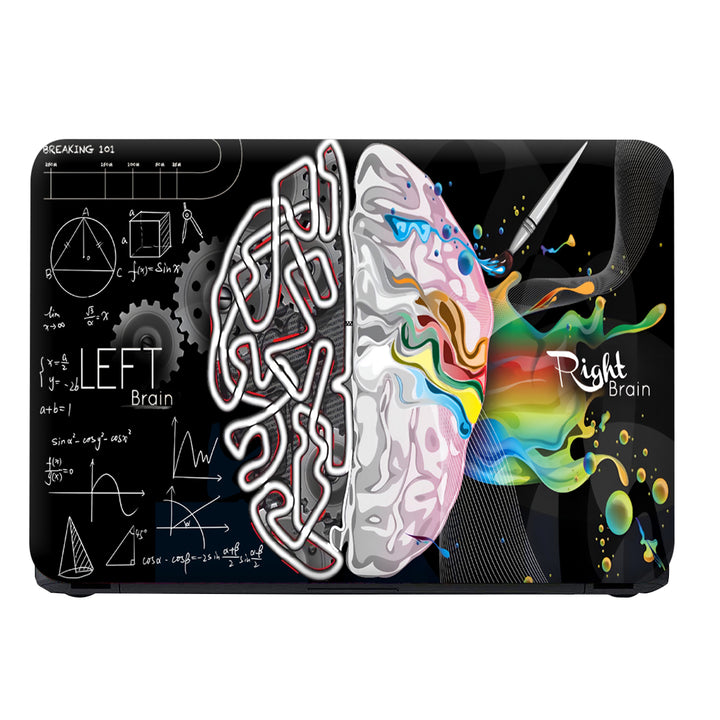 Laptop Skin - Left Right Brain Black