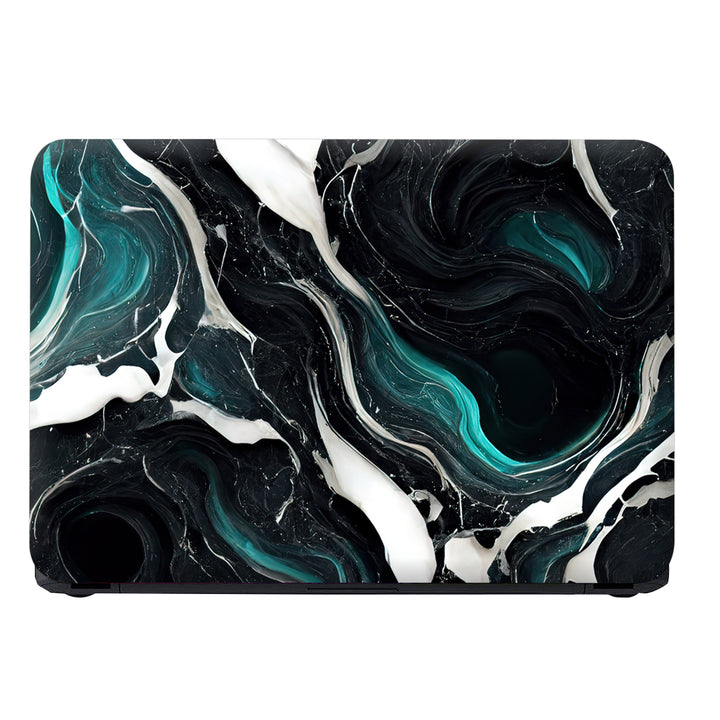 Laptop Skin - Blue Black White Stone Art