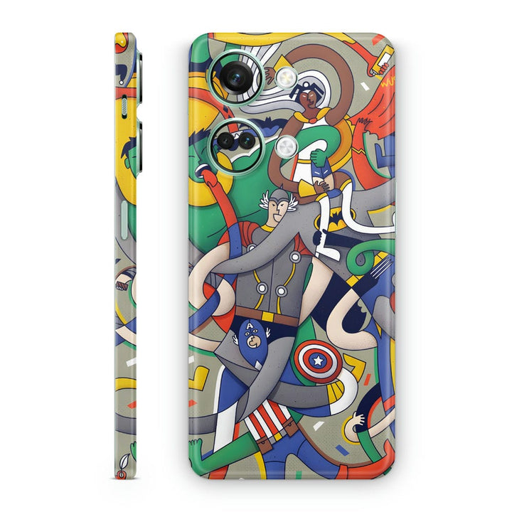 Mobile Skin Wrap - Avengers Cartoon