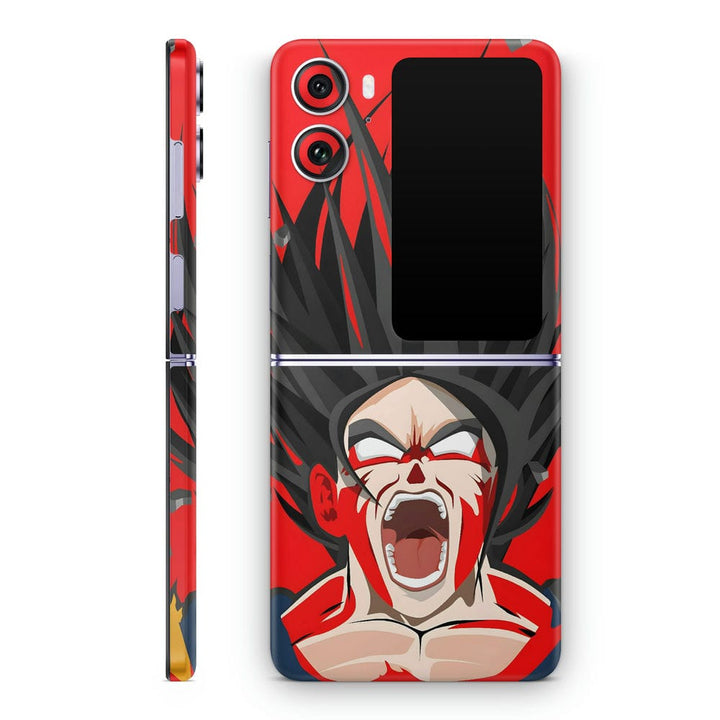 Mobile Skin Wrap - Anime Dragon Ball Angry Goku Red Design