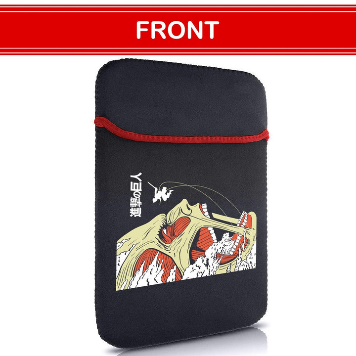 Printed Neoprene Reversible Laptop & Tablet Sleeve - Anime Attack on Titan DS17