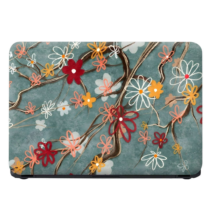 Laptop Skin - Floral on Green Back