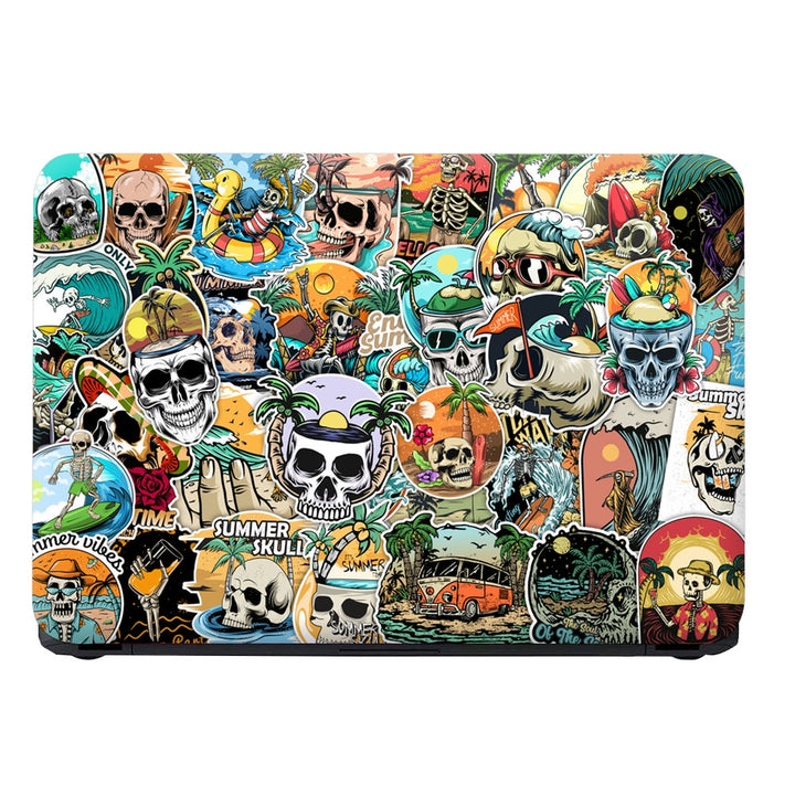 Laptop Skin - Summer Skull Sticker Bomb