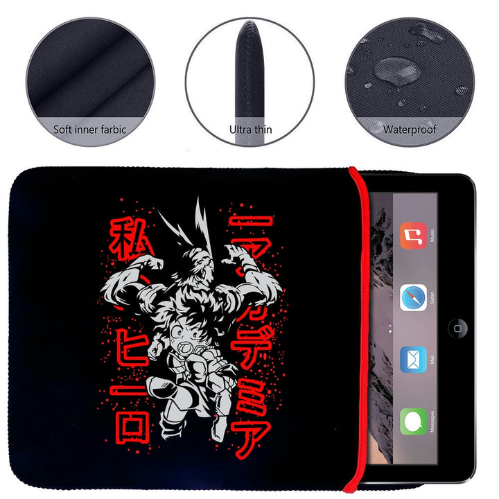 Printed Neoprene Reversible Laptop & Tablet Sleeve - Anime My Hero Academia DS01