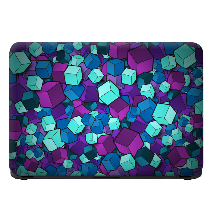 Laptop Skin - 3D Cubes Blue