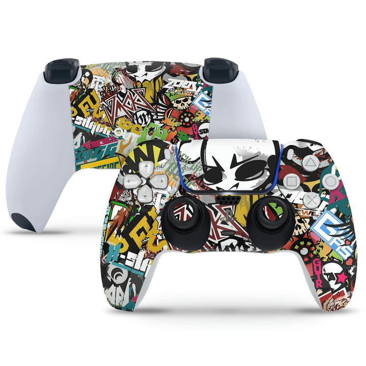 PS5 Controller Skin - Sticker Bomb Warrior