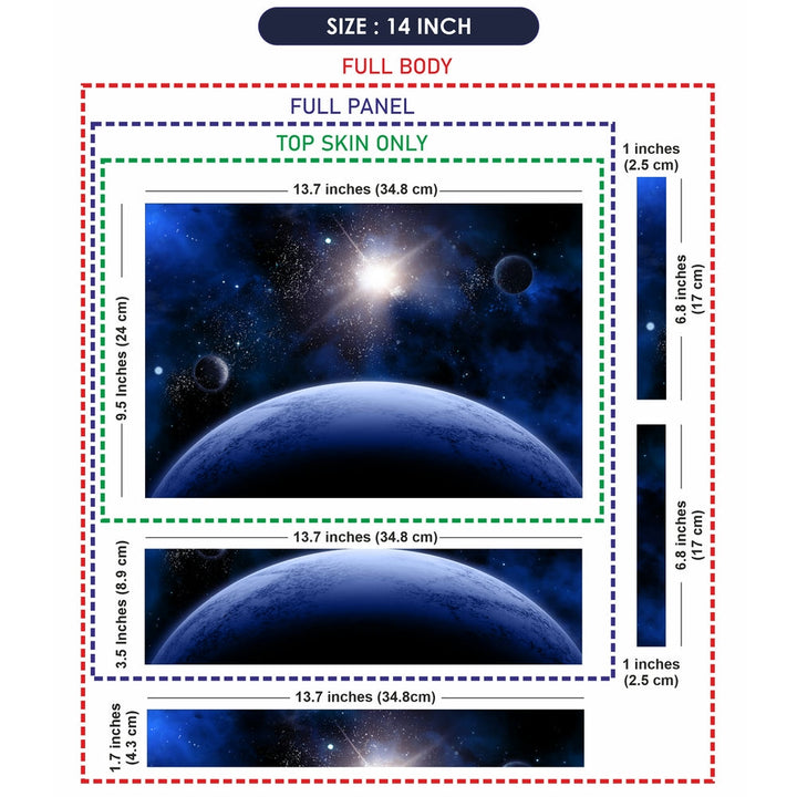 Laptop Skin - 3D Space Scene