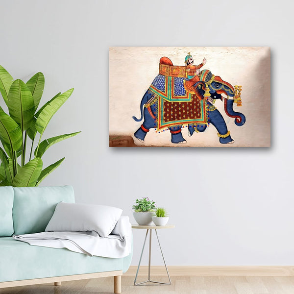 32x20 Canvas Painting - Rlephant City Palace Udaipur