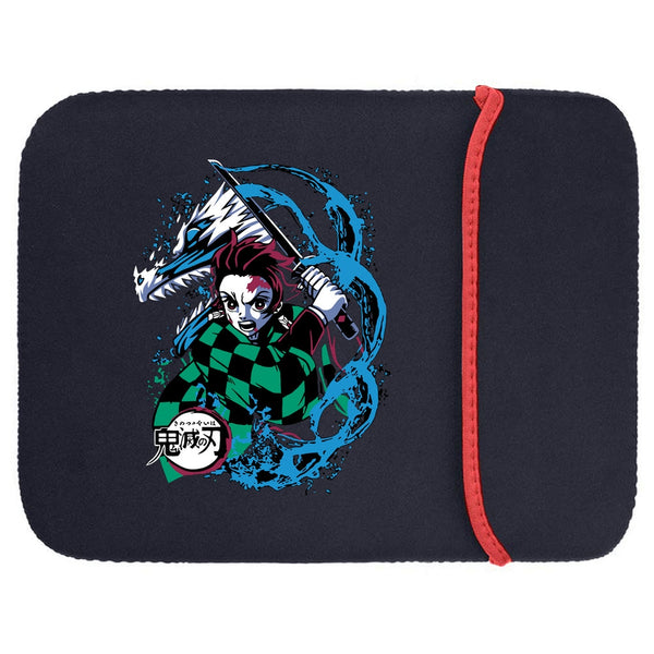 Printed Neoprene Reversible Laptop & Tablet Sleeve - Anime Demon Slayer Kimetsu No Yaiba DS20