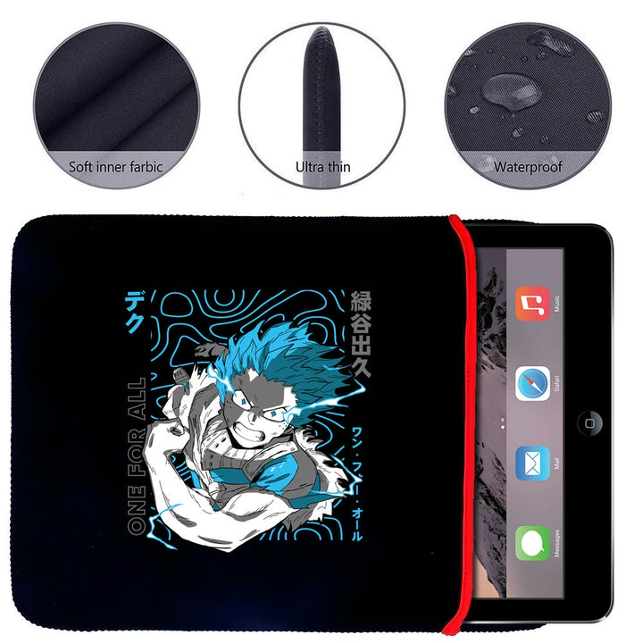 Printed Neoprene Reversible Laptop & Tablet Sleeve - Anime My Hero Academia DS13