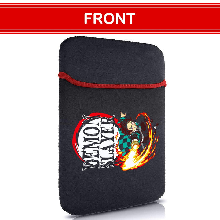 Printed Neoprene Reversible Laptop & Tablet Sleeve - Anime Demon Slayer Kimetsu No Yaiba DS06