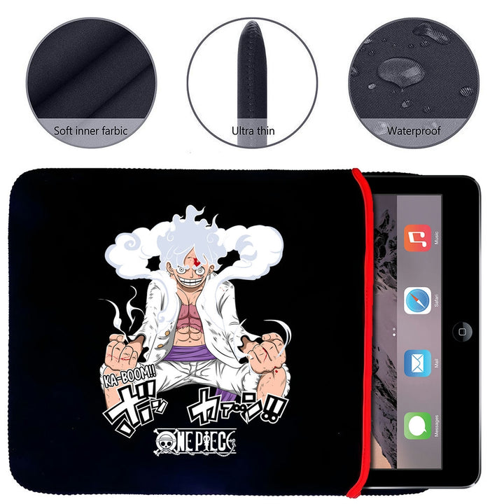 Printed Neoprene Reversible Laptop & Tablet Sleeve - Anime Gear 5 Luffy