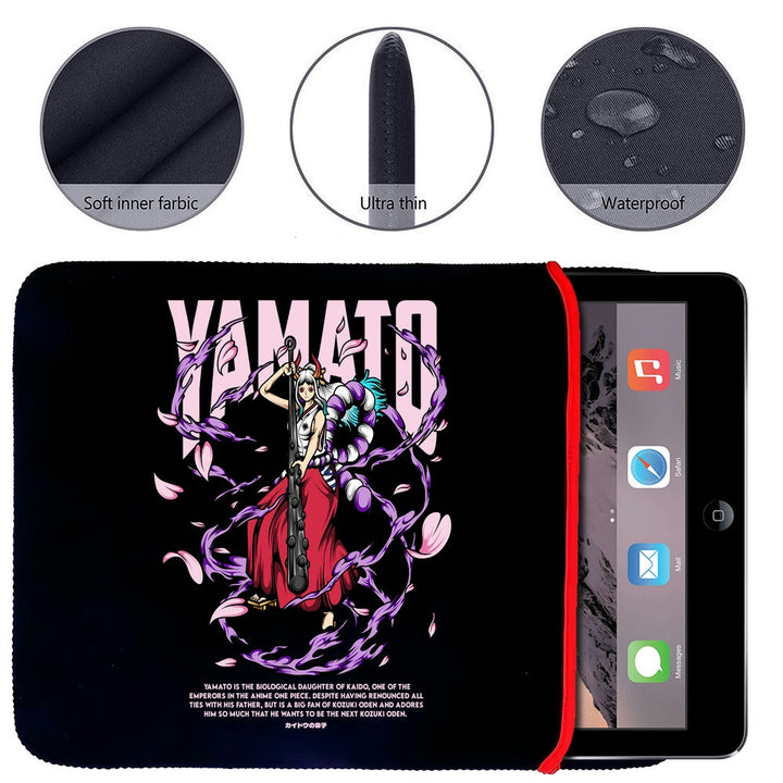 Printed Neoprene Reversible Laptop & Tablet Sleeve - One Piece Yamato DS1