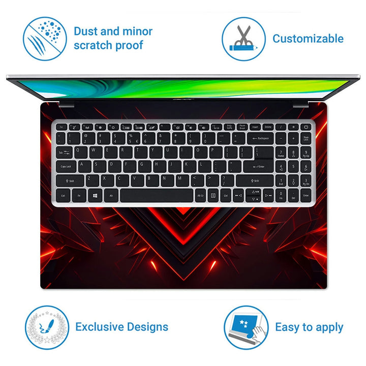 Laptop Skin - Digital Art Logo With Letter v