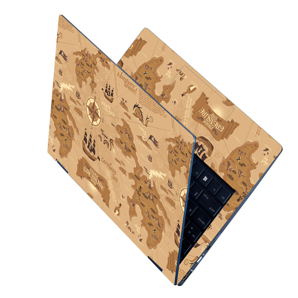 Laptop Skin - Pirates Treasure Brown